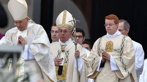 El Papa, durante la misa de inauguraci�n del Jubileo Extraordinario del a Misericordia, el 8 de diciembre del 2015