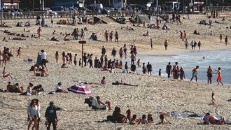 As� estaba la playa de Samil hoy por la tarde