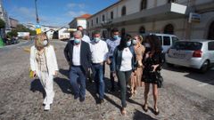 Katy Varela, a la derecha, en un acto en defensa del tren organizado por el PP este domingo en Lugo