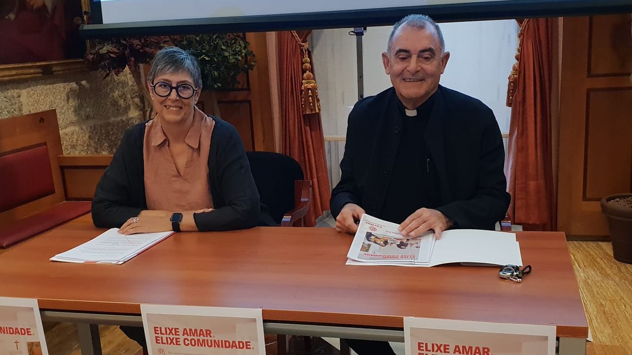 La falta de vivienda y la precariedad laboral obligan a Cáritas Ourense a doblar turnos en el comedor social y alquilar pisos