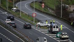 Accidente en la AP-9 con dos veh�culos implicados