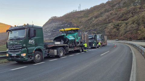 Trabajos en el argayo del Huerna