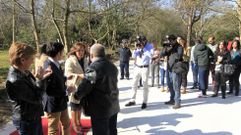 La conselleira de Benestar, Beatriz Mato, entreg� diplomas a los alumnos del taller Ferrol Verde en el Mont�n