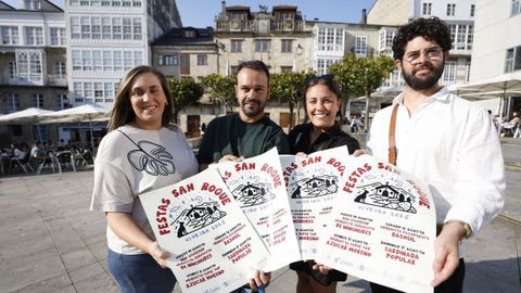 Raquel Trasancos, Hugo Ron, Cristina García Parapar y Juanma Sánchez presentaron este lunes el cartel del San Roque 2025
