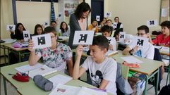 Clase de Matem�ticas en segundo de ESO en el IES As Mari�as (Betanzos) con la profesora Sof�a Cend�n Castillo
