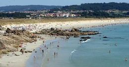 La playa de A Lanzada es una de las favoritas para los turistas en O Grove.