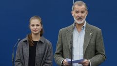 El rey Felipe y la princesa Leonor, en el acto de entrega del Premio al Pueblo Ejemplar de Asturias 2024