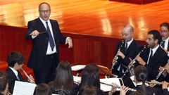 La Banda de Vilalba, en una actuacin en el Auditorio Municipal en el San Ramn.