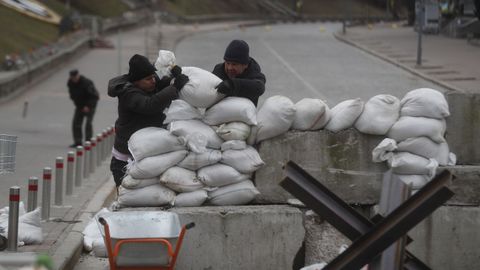 Barricadas en el centro de Kiev