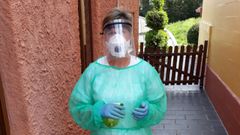 Pilar Caama�o, empleada de la empresa concesionaria del SAF de Valdovi�o