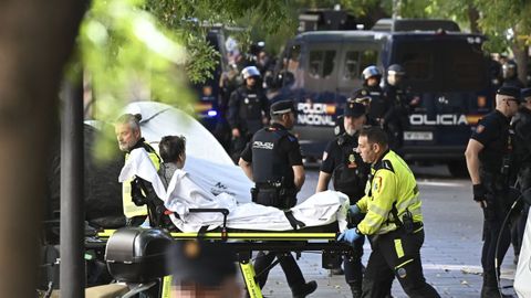 Desahucio de Maricarmen, que tuvo lugar esta semana en Madrid.