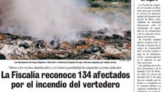 Una p�gina de la edici�n local de La Voz publicada el 8 de noviembre de 2000 ofreci� informaci�n sobre las consecuencias judiciales del incendio de ese a�o en Monforte