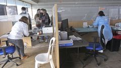 Punto de test de ant�genos en el recinto ferial de Pontevedra