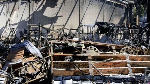 La nave de Al Volante qued� totalmente calcinada