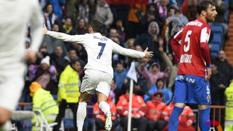 Ronaldo celebra su segundo tanto 