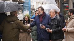 El expresidente del Gobierno Mariano Rajoy hizo campa�a en A Coru�a.