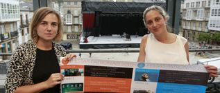 Lara F. Fern�ndez-Noriega y la alcaldesa, Mar�a Loureiro, ayer. 