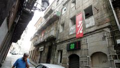 Edificios de la calle de Abeleira Men�ndez comprados en el 2007 por Consorcio del Casco Vello
