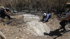 Los destrozos en un tesoro del arte rupestre en Santiago