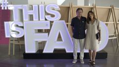 Andr�s Pati�o y Ana Amado, en el Disseny Hub de Barcelona, donde se entregaron los premios FAD