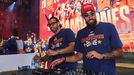 Borja Iglesias, pinchando en la celebraci�n en Madrid, con el reloj en la mu�eca izquierda