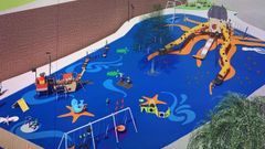 Recreaci�n de c�mo quedar� el parque infantil de O Carballi�o en el barrio da Tosca�a