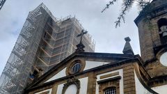 Imagen de las obras de la torre norte de la concatedral. 