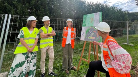 Visita a las obras del nuevo punto de Cogersa en Siero