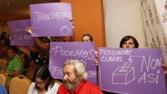 Asamblea movida de Podemos Galicia