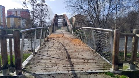 Un �rbol cay� recientemente sobre la pasarela y aplast� la barandilla met�lica