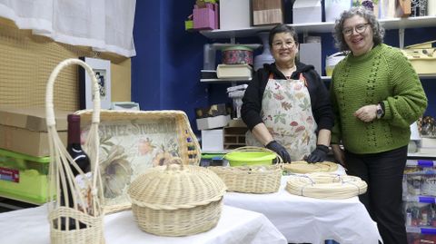 Lourdes y Conchi, en la demostracin del pasado martes en El Taller de Marusana.