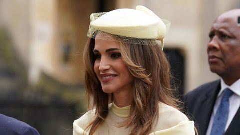 Rania de Jordania, en la coronaci&oacute;n de Carlos III