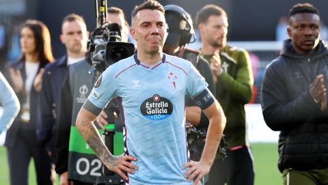Iago Aspas se emocion&oacute; al agradecer a la afici&oacute;n todo su apoyo durante el partido.