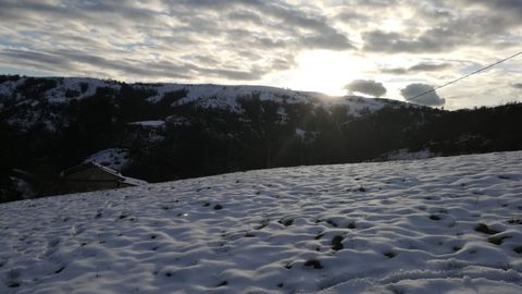 Paisaje nevado en La Casa del Monte (Bimenes)