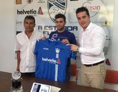 Hugo ?centro?, en su presentaci�n ayer junto a Reboredo y Garc�a.