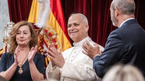 El papa Le�n XIV durante su visita al Congreso de los Diputados, la semana pasada.