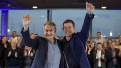 Zapatero y Besteiro, en el mitin de Palexco, en A Corua