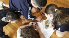 Ni�os en una actividad en el Campus de Esteiro, donde se realizar� el nuevo campamento.