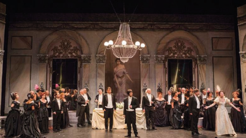 Escena de �La Traviata� de Verdi.