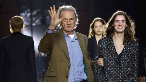 El dise�ador brit�nico Paul Smith, al final de su desfile.