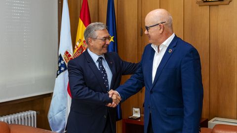 Luis Menor y Eladio Santos, en la Subdelegacin.