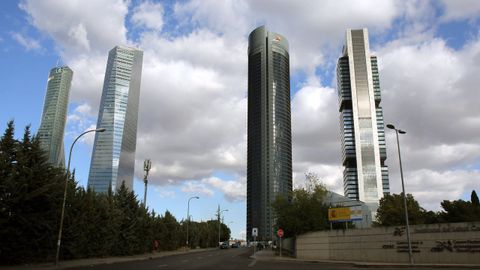 Imagen de las torres del distrito financiero de Madrid.