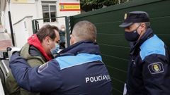 Diego Charl�n, en el momento de su detenci�n, un d�a despu�s del atropello que le cost� la vida a una mujer de 76 a�os en Vilanova de Arousa
