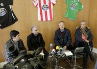 V�ctor Ferreiro, Jos� Bouso, Luciano Rodr�guez y Jos� Antonio Garc�a, presentando la campa�a.