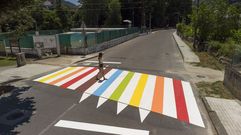 Paso de peatones inclusivo en Ribadavia