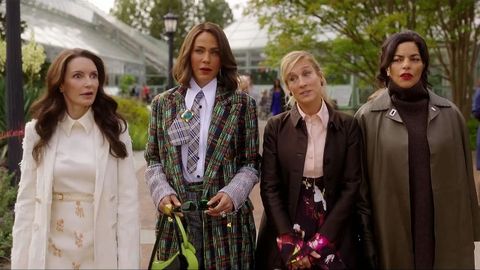 Kristin Davis, Nicole Ari Parker, Sarah Jessica Parker y Sarita Choudhury en un fotograma del ltimo episodio de An Just Like That
