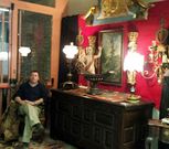 Francisco Mart�nez, no posto da feira que hoxe se abre