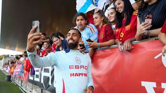 Borja Iglesias, durante una convocatoria con la selecci�n en Las Rozas. 