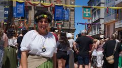 La concejala cesada particip� en la feria medieval este s�bado que ella hab�a organizado.