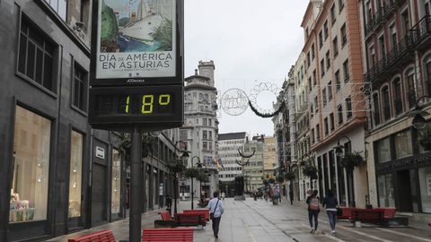 Termmetro con 18 grados en Oviedo